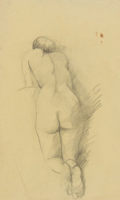 Espalda femenina arrodillada desnuda de Anny Dollschein