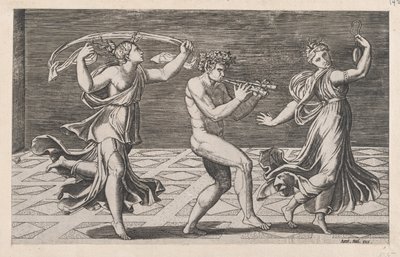 Speculum Romanae Magnificentiae: Danza de faunos y bacantes, principios del siglo XVI de Anon