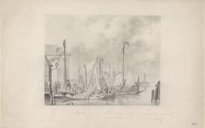 Llegada a Amsterdam de refugiados antes de la inundación, 1825 de Anonymous