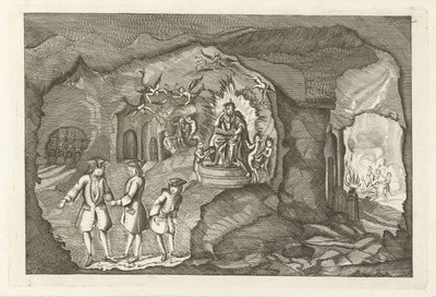 Llegada de Daniel Raap al infierno, 1754 de Anonymous