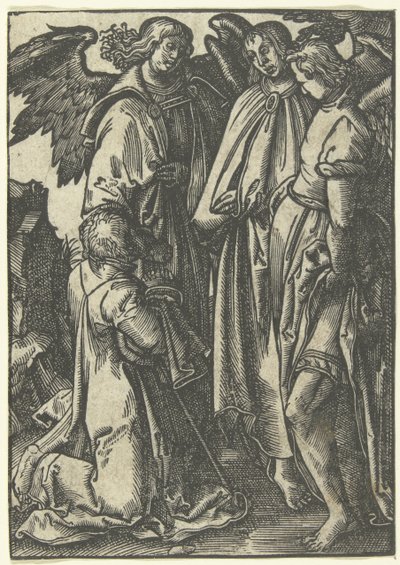 Abraham y los tres ángeles de Anonymous