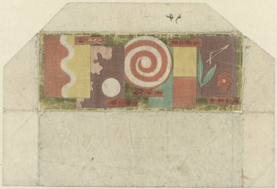 Decoración abstracta con textos de asociación erótica Serie de ocho partes de grabados shunga (iro yôkan; zenbu hitosao) (título de la serie) de Anonymous