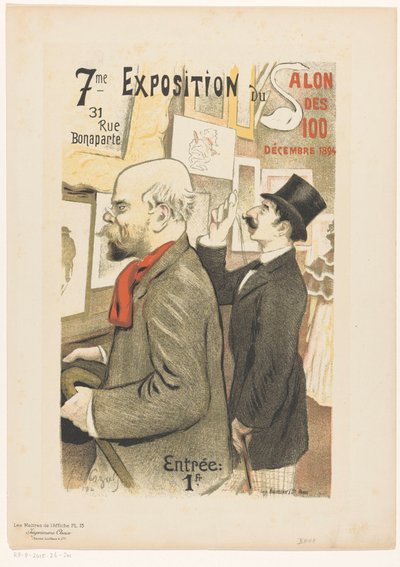 Anuncio de la séptima exposición del Salon des Cent
Les Maîtres de l