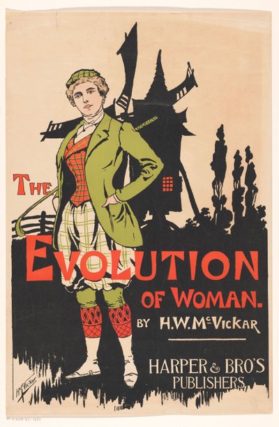 Publicidad para La Evolución de la Mujer por Harry Whitney McVickar, 1896 de Anonymous