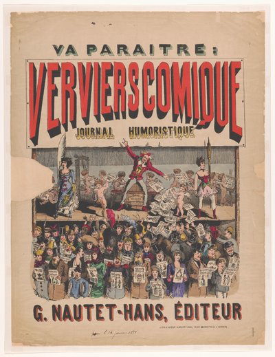 Cartel para la revista Verviers Comique Journal Humoristique de Anonymous