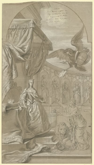 Alegoría de la toma de posesión de la archiduquesa María Ana de Austria como regente, 1744 de Anonymous
