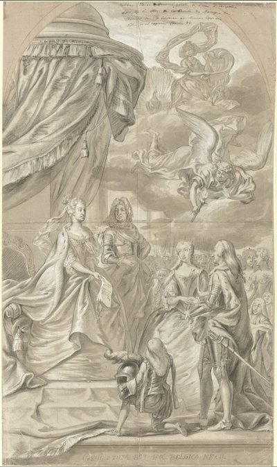 Alegoría del matrimonio de la archiduquesa María Ana de Austria y Carlos Alejandro de Lorena, 1744 de Anonymous
