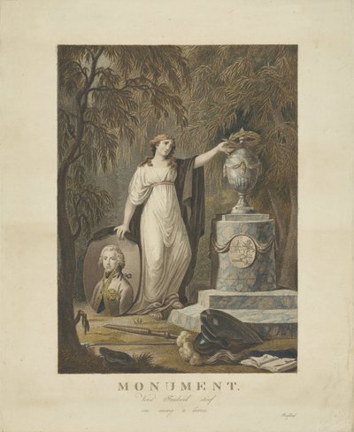 Monumento funerario alegórico de Frederik, Príncipe de Orange-Nassau, 1799 de Anonymous