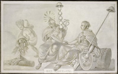 Alegoría del "Tratado de Amistad y Comercio entre los Estados Generales de los Países Bajos y los Estados Unidos de América", La Haya, 7 de octubre de 1782 de Anonymous