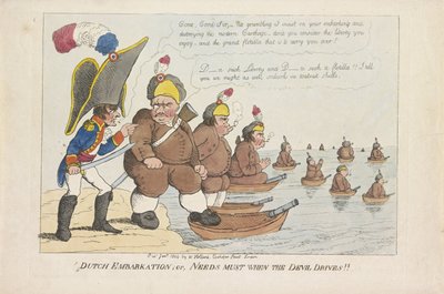 Vloot de Bataafse, 1804 embarque holandés; o, ¡Necesidades deben cuando el diablo conduce! (título en el objeto) de Anonymous