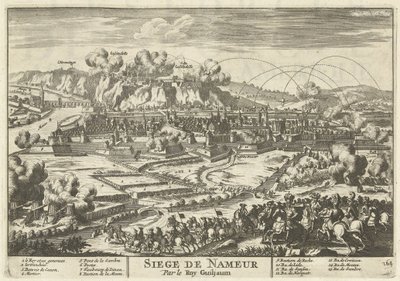 Beleg van Namen puerta koning Willem III, 1695 Siege de Nameur Por Roy Guiljaum (título sobre el objeto) Las Fuerzas de Europa, Asia, África y América (...) Así como los Mapas de las Costas de Francia y España (título de serie sobre objeto) de Anonymous