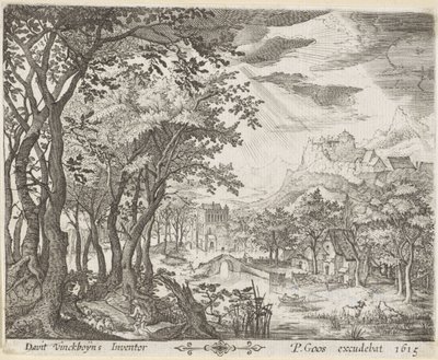 Paisaje montañoso del río de Anonymous