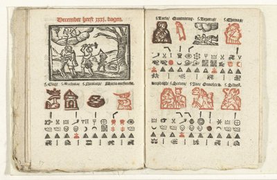 Páginas de pronóstico para diciembre de 1712 de Anonymous