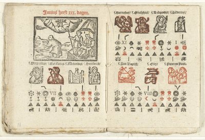 Páginas con el pronóstico para junio de 1712 de Anonymous