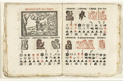 Páginas con el pronóstico para marzo de 1712 de Anonymous