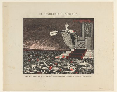 Supresión sangrienta de la Revolución de 1905 por el zar Nicolás II
La revolución en Rusia (título en el objeto) de Anonymous