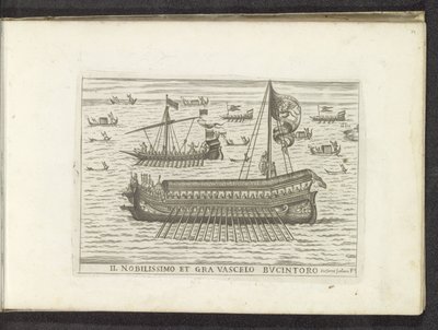 Bucintoro y otros barcos en Venecia Il nobilissimo et gra vascelo Bucintoro (título sobre objeto) de Anonymous