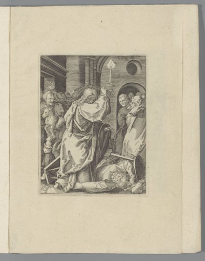 Cristo expulsa a los cambistas del templo La pequeña pasión (título de la serie) Passio Christi Ab Alberto Durer Nurenburgensi Effigiata (título de la serie) de Anonymous