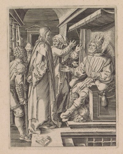 Cristo para Herodes De kleine Passie (título de la serie) La Pasión de Cristo representada por Albert Durer de Nuremberg de Anonymous