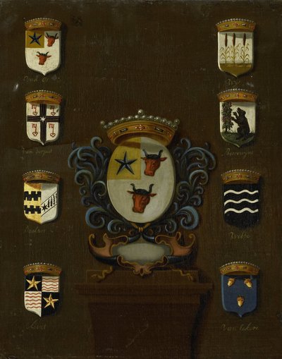 Escudo de Sara van Os, esposa de Jan van Reyersbergh, con sus ocho cuarteles de Anonymous