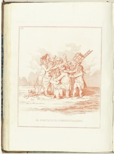 Comité van Bondgenootschap, 1795 El Comité de la Confederación (título sobre el objeto) Hollandia Regenerata (Italianse kopie) (título de la serie) La regeneración de Holanda: spechio a todos los pueblos regenerados (título de la serie sobre el objeto) de Anonymous