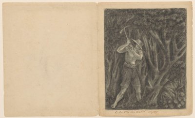 Coolen comienza a talar un bosque en Ngoro, hacia 1820-1850 de Anonymous