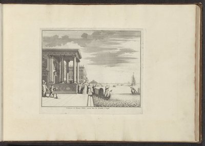 Damas de la nobleza esperan una góndola en Venecia Comentar les Femmes Nobles entrent dans les Gondoles à Venise (título sobre el objeto) Palacios y Monumentos de Venecia, Livorno, Nápoles y Roma (título de la serie) de Anonymous