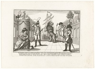 De Hollandse Leeuw de Pruisen, 1787 La diferencia entre la justicia secular y la divina: o, la ridiculizada soberanía falsa-patriótica (...) (título sobre objeto) de Anonymous