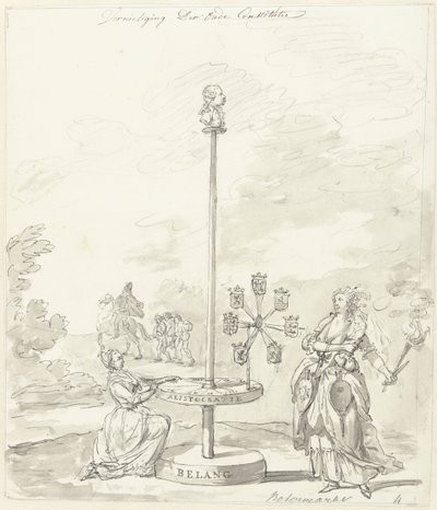 La destrucción de la antigua constitución, decoración en el mercado de la mantequilla, 1795 Destrucción de la Antigua Constitución/ Mercado de la Mantequilla (título sobre objeto) de Anonymous