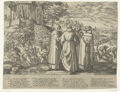 Los gansos persiguen a los zorros, hacia 1572 de Anonymous