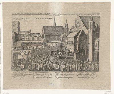 La decapitación de Johan van Oldenbarnevelt, 1619 Abbildung der Iustitien Geschehen in s
