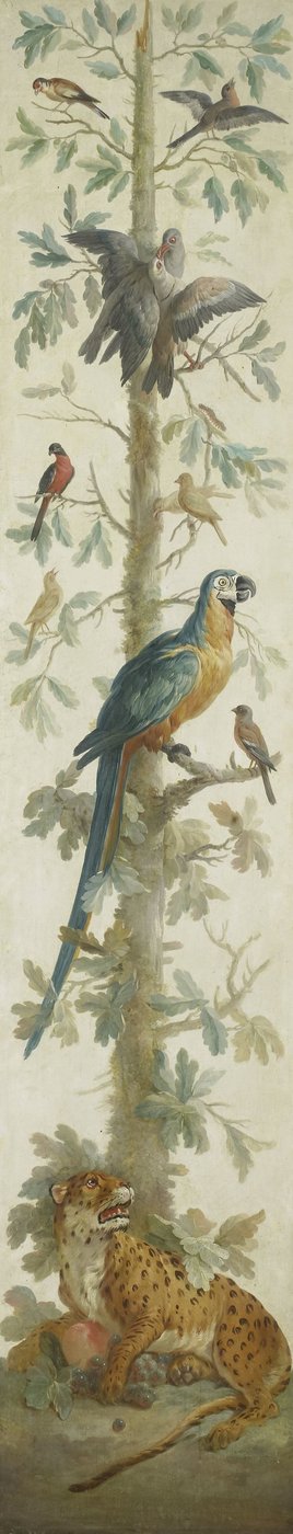 Representación decorativa con plantas y animales de Anonymous
