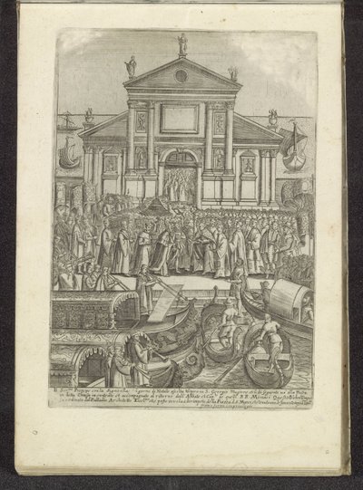 Doge en Serenissima Signoria voor de kerk van San Giorgio Maggiore te Venetië Scènes uit het Venetiaanse leven (título de la serie) Habiti d