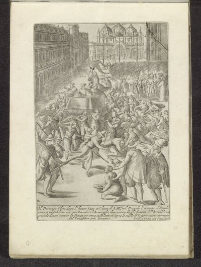 Dux es transportado sobre la Plaza de San Marcos en Venecia Escenas de la vida veneciana (título de la serie) Habiti d