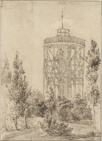 Una torre de vigilancia en un bosque de Anonymous