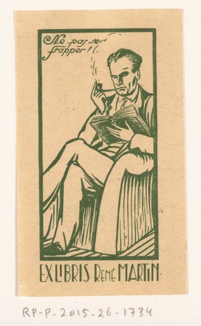 Ex libris de René Martin de Anonymous