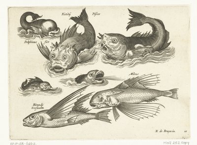 Fantásticos animales acuáticos, como el delfín y el pez globo
Libelivs varia Genera piscium complectens (título de la serie)
Peces de agua dulce, peces de mar, ranas, crustáceos y criaturas marinas (título de la serie) de Anonymous