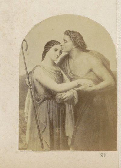 Reproducción fotográfica de (presumiblemente) una impresión de un pastor y una pastora. de Anonymous