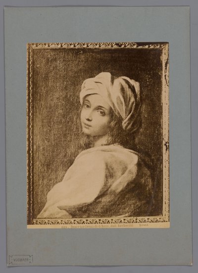 Reproducción fotográfica de un retrato pintado de Beatrice Cenci por Guido Reni, en la Galleria Barberini de Roma Beatriz Cenci di G. Reni - Gall. Barberini (título sobre objeto) Roma (título de la serie sobre el objeto) de Anonymous