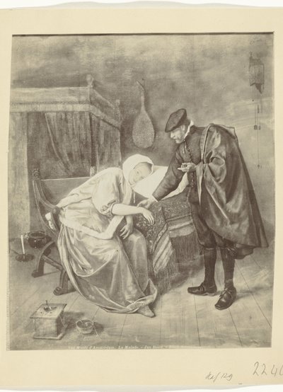 Reproducción fotográfica del cuadro La mujer enferma de Jan Steen Musée d