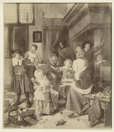 Reproducción fotográfica del cuadro La fiesta de San Nicolás de Jan Steen de Anonymous