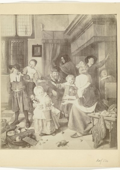 Reproducción fotográfica del cuadro La fiesta de San Nicolás de Jan Steen de Anonymous