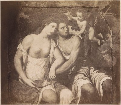 Reproducción fotográfica del cuadro Venus y Adonis según Paris Bordone París Bordone. Venus y Adonis (título sobre el objeto) káiserl. Königl. Gallery in Wien (título de la serie sobre el objeto) de Anonymous