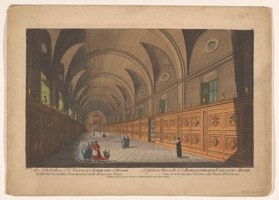 Galería en la Biblioteca del Vaticano La Nueva Galería de la Biblioteca del Vaticano en Roma / La Galarie Nouvelle de la Bibliotheque Vaticane a Rome (título sobre el objeto) de Anonymous