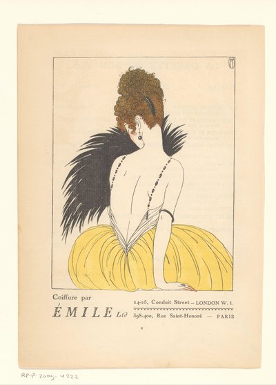 Gazette du Bon Ton, 1920 - No. 2, X: Coiffure de Émile de Anonymous