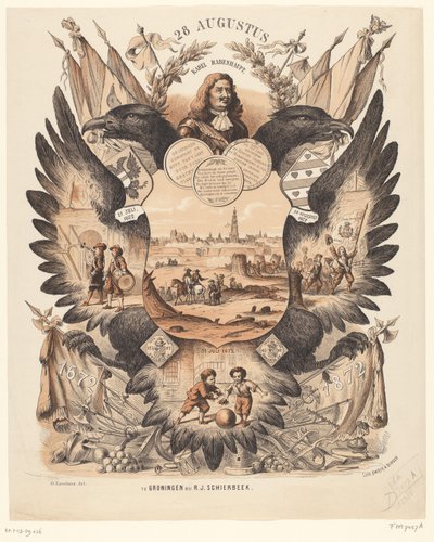 Placa conmemorativa de los 200 años del Socorro de Groninga 1672-1872 de Anonymous