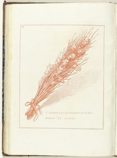 Gesel van de Provisionele Representante van het Volk van Holland, 1795 La Unión de Representantes del Pueblo de los Países Bajos (título sobre objeto) Hollandia Regenerata (Italianse kopie) (título de la serie) La regeneración de Holanda: un espejo para to de Anonymous