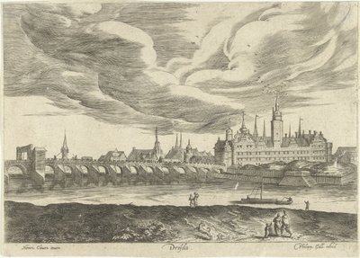 Vista de Dresde Dresden (título sobre el objeto) Prospecto de Ruinarum varii (título de la serie) de Anonymous