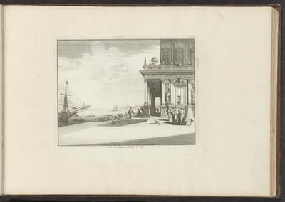 Vista del Palacio Collina en Venecia Vue du Palais Collina a Venise (título sobre objeto) Palacios y Monumentos de Venecia, Livorno, Nápoles y Roma (título de la serie) de Anonymous