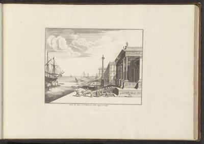 Vista del Palazzo del Nunzio Pontificio en Venecia Palais du Nonce à St. Francesco della Vigna à Venise (título sobre objeto) Palacios y Monumentos de Venecia, Livorno, Nápoles y Roma (título de la serie) de Anonymous